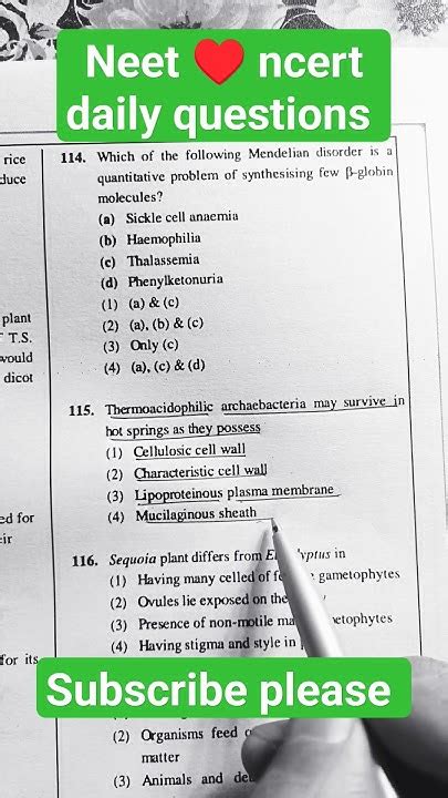 Neet ♥️ Ncert Daily Questions Practice 💯ncertsolutions Neetmotivation