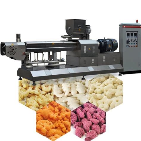 Full Automatic Twin Screw Extrusion Technology Fried Corn Pellet