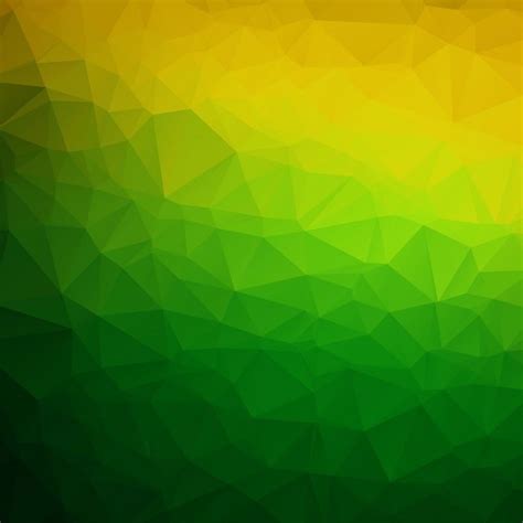 Fondo Poligonal Verde Y Amarillo Vector Gratis