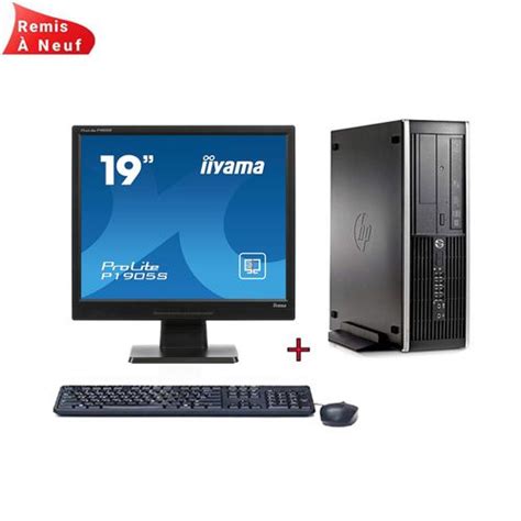 Hp Compaq Pro 6300 Sff Pentium G2020 3 20ghz 4go 500go Avec Ecran Iiyama 19“ Remis à Neuf