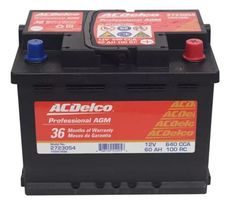 Batería 60 Ah Acdelco Agm 60l Positivo Derecho