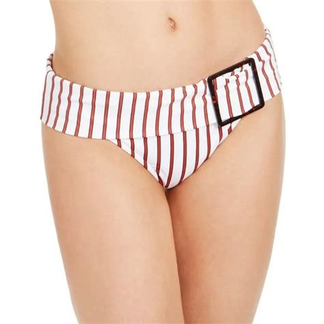 Weworewhat Swim Nwt Weworewhat Annie Buckle Striped Bikini Bottom