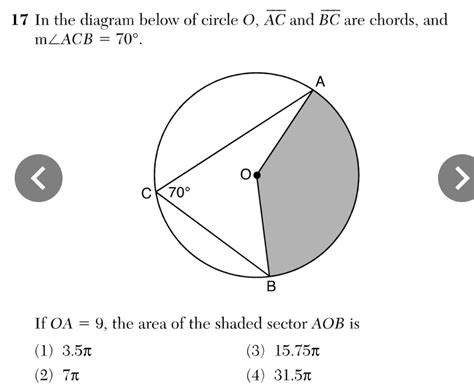 Solved In The Diagram Below Of Circle O Overline Ac And Overline