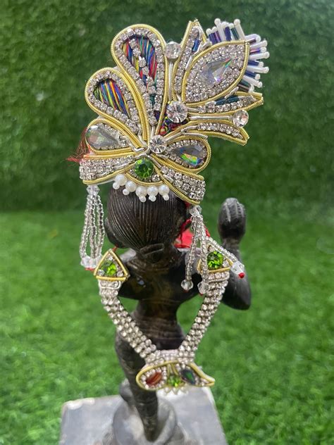 Beautiful Embellished Krishna Mukut Mala Laddu Gopal Stone Etsy