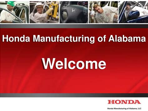 PPT Honda Manufacturing Of Alabama Welcome PowerPoint Presentation