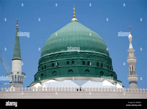 The Mosque Of The Prophet Masjid Al Nabawi Madinah Saudi Arabia Stock