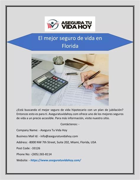 PPT El Mejor Seguro De Vida En Florida PowerPoint Presentation Free