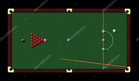 Snooker Table And Cue Stock Vector Image By Leonido 34982867