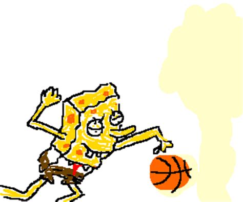 bob squarepants playing basketball - Drawception