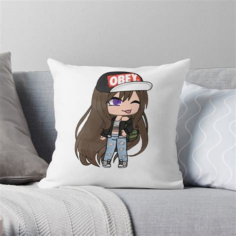 Gacha Life Cute Gacha Girl Throw Pillow By Bloamineads Redbubble