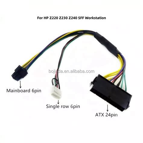 Desktop Power Supply Atx 24pin To 6pin 6 Pin Mainboard Adapter Cable 03m For Hp Z220 Z230 Z240