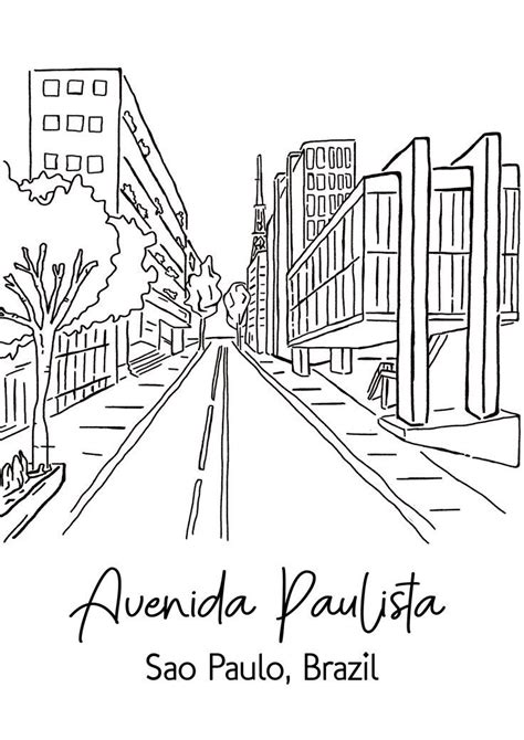 Avenida Paulista Desenho De Cidade Cidade Desenho Paulinho Desenho