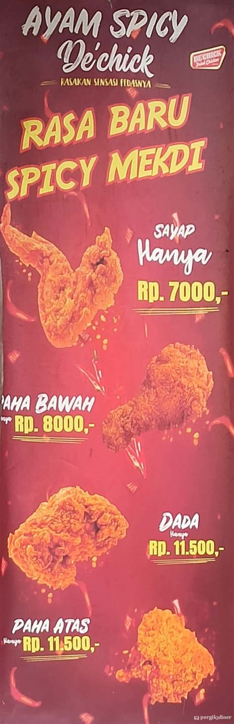 Selalu Diperbarui Menu De Chick Fried Chicken Depok II Tengah Depok