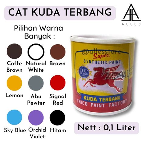 Jual Cat Kuda Terbang Kecil 100 Ml Cat Minyak Cat Kayu Cat Besi