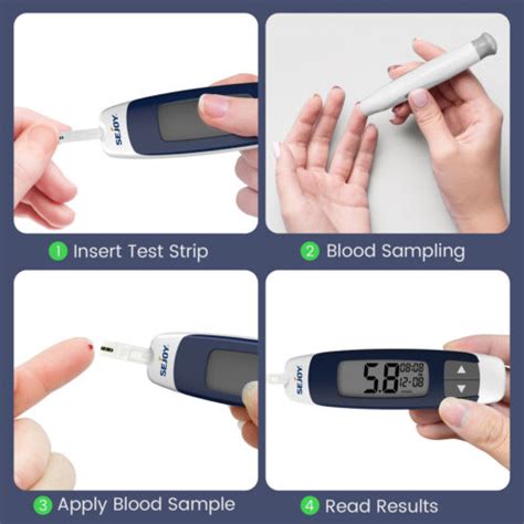 Sejoy Diabetes Sugar Meter Blood Glucose Monitor Testing Kit Lancet