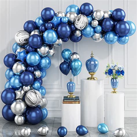 Amazon FEYG Blue Balloon Garland Arch Kit Navy Blue Balloon Arch