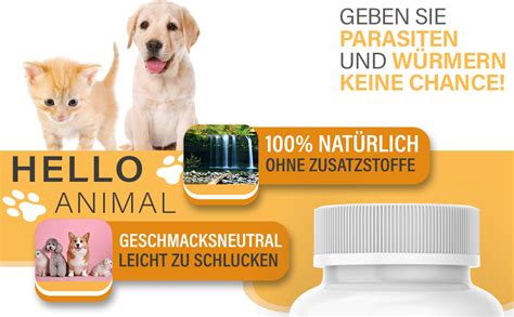 HelloAnimal Wurm Presslinge Kur für Tiere wie Katzen Hunde Kaninchen