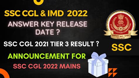 Ssc Cgl Tier Imd Answer Key Release Date Ssc Cgl