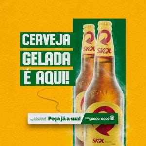 Cerveja Gelada é Aqui Distribuidora de Bebidas Social Media PSD