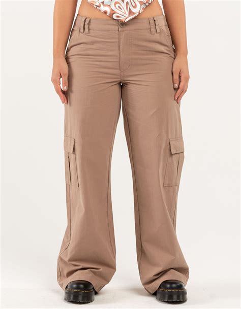 Rsq Womens Low Rise Cargo Pants Dk Khaki Tillys