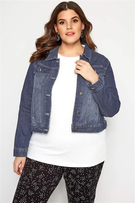 Plus Size Blue Denim Jacket Sizes 16 To 36 Yours Clothing