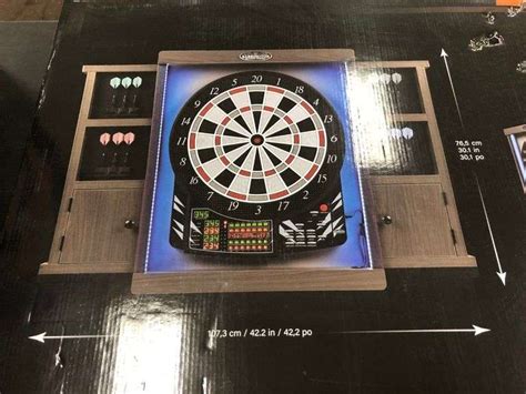 Barrington Electronic Dartboard With Cabinet Prime Time Auctions Inc