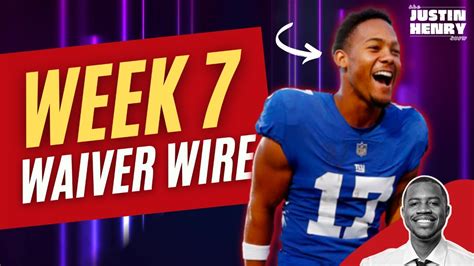 Fantasy Football Week 7 Waiver Wire Fantasy Football Advice Youtube