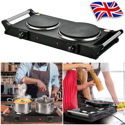 Electric Hob Double Ring Table Top Hot Plate 5 Powerful Level Portable