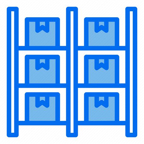 Logistic Storage Warehouse Inventory Shelf Icon Download On