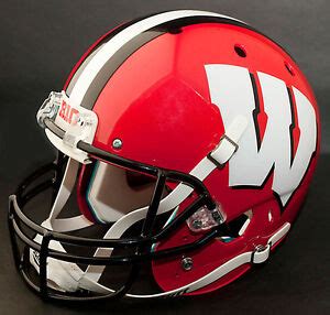 WISCONSIN BADGERS Schutt AiR XP Authentic GAMEDAY Football Helmet | eBay