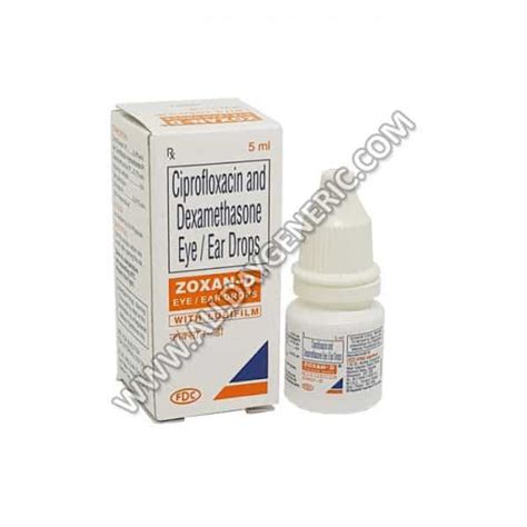 Zoxan D Eye Drop Ciprofloxacin Dexamethasone Eye Ear Drops