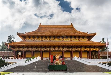 Main Shrine Of Hsi Lai Buddhist Temple California Editorial Photo