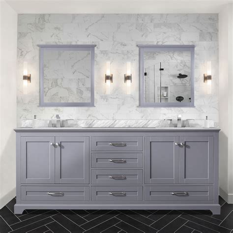 Lexora Dukes 80 In W X 22 In D Double Bath Vanity And 30 In Mirrors