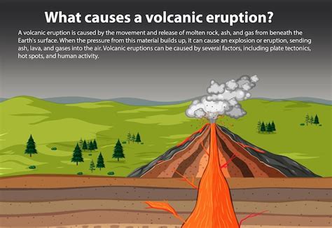 Free Vector | What causes a volcanic eruption