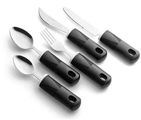 Special Supplies Adaptive Utensils 5 Piece Kitchen Set Wide Non