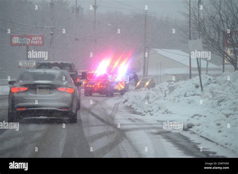 Leominster, Massachusetts, USA. 26th Feb, 2023. Snowy Winter Weather ...