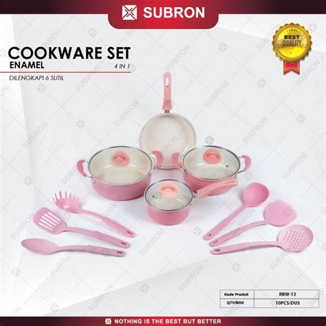 Jual Subron Panci Set Spatula Sutil Subron Cookware Set 10 Pcs Subron