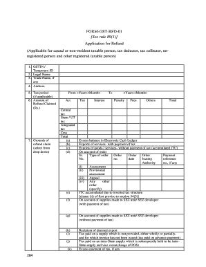 Fillable Online FORM GST RFD 01 See Rule 89 1 Application For