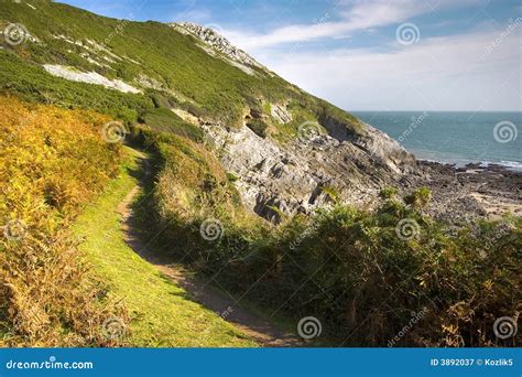 Coastline in Wales stock image. Image of color, coastal - 3892037