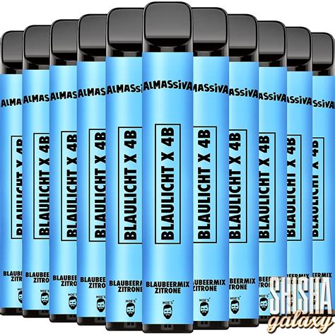 Al Massiva Vape Blaulicht X 4B E Shisha Set 10er Pack Bundle