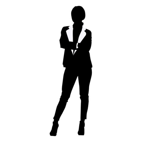 Business Woman Silhouette Clear Background