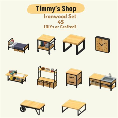 Ironwood Diy Set Timmys Shop Acnh Online Stores Ko Fi Shop Ko Fi