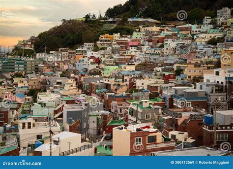 Busan South Korea Old Traditional Korean Neighborhood Stock Image