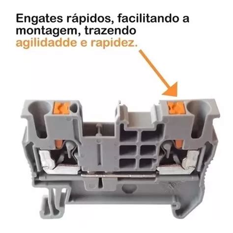 Kit 10 Pçs Conector Sak 2 5mm Tipo Mola Push Parcelamento sem juros