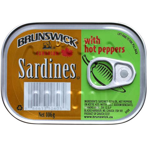 Brunswick Sardines with Hot Peppers 106g - Caribbean Choice and Varieties