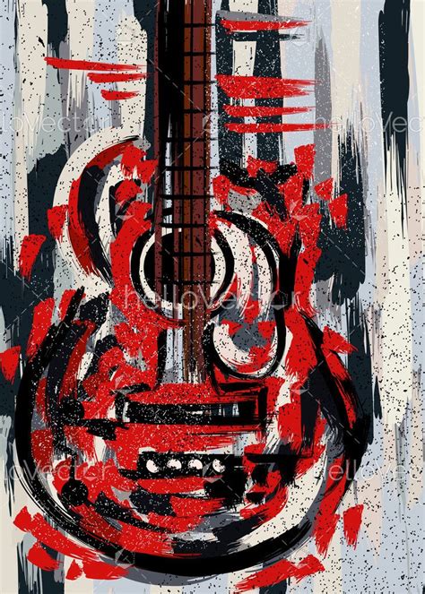 Abstract Guitar Painting - Download Graphics & Vectors