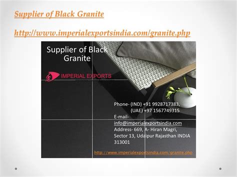 Supplier Of Indian Impala Black Granite London UK Imperial Exports