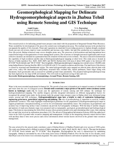 Pdf Geomorphological Mapping For Delineate Hydrogeomorphological