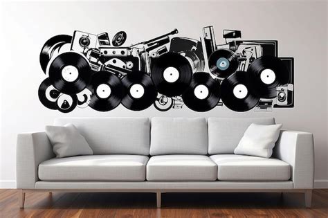 Premium Photo Retro Vinyl Record Wall Decals