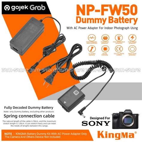 Promo Kingma Dummy Battery Kit Np Fw Indoor With Ac Power Supply